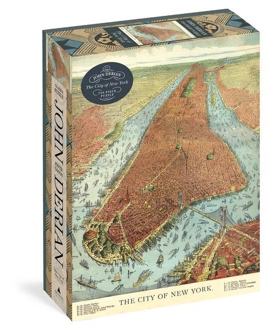 Játék John Derian Paper Goods: The City of New York 750-Piece Puzzle John Derian