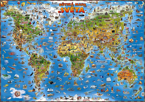 Nyomtatványok Dětská mapa světa Slovart