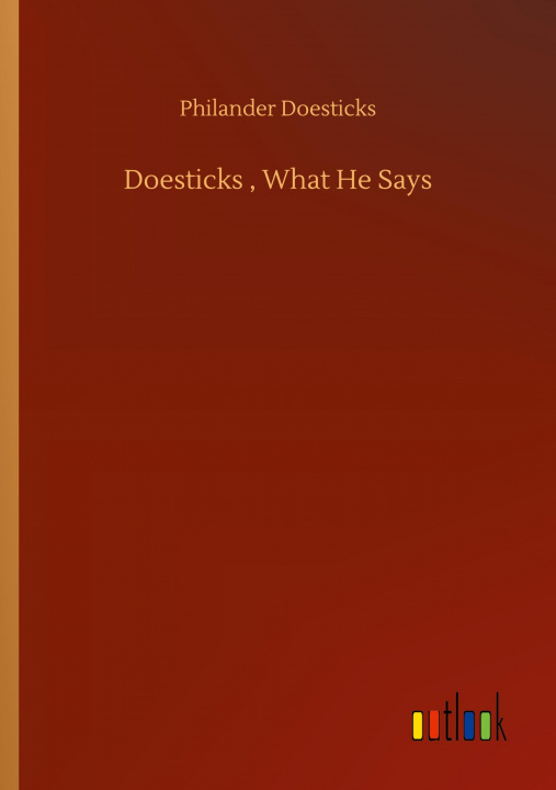 Książka Doesticks, What He Says 