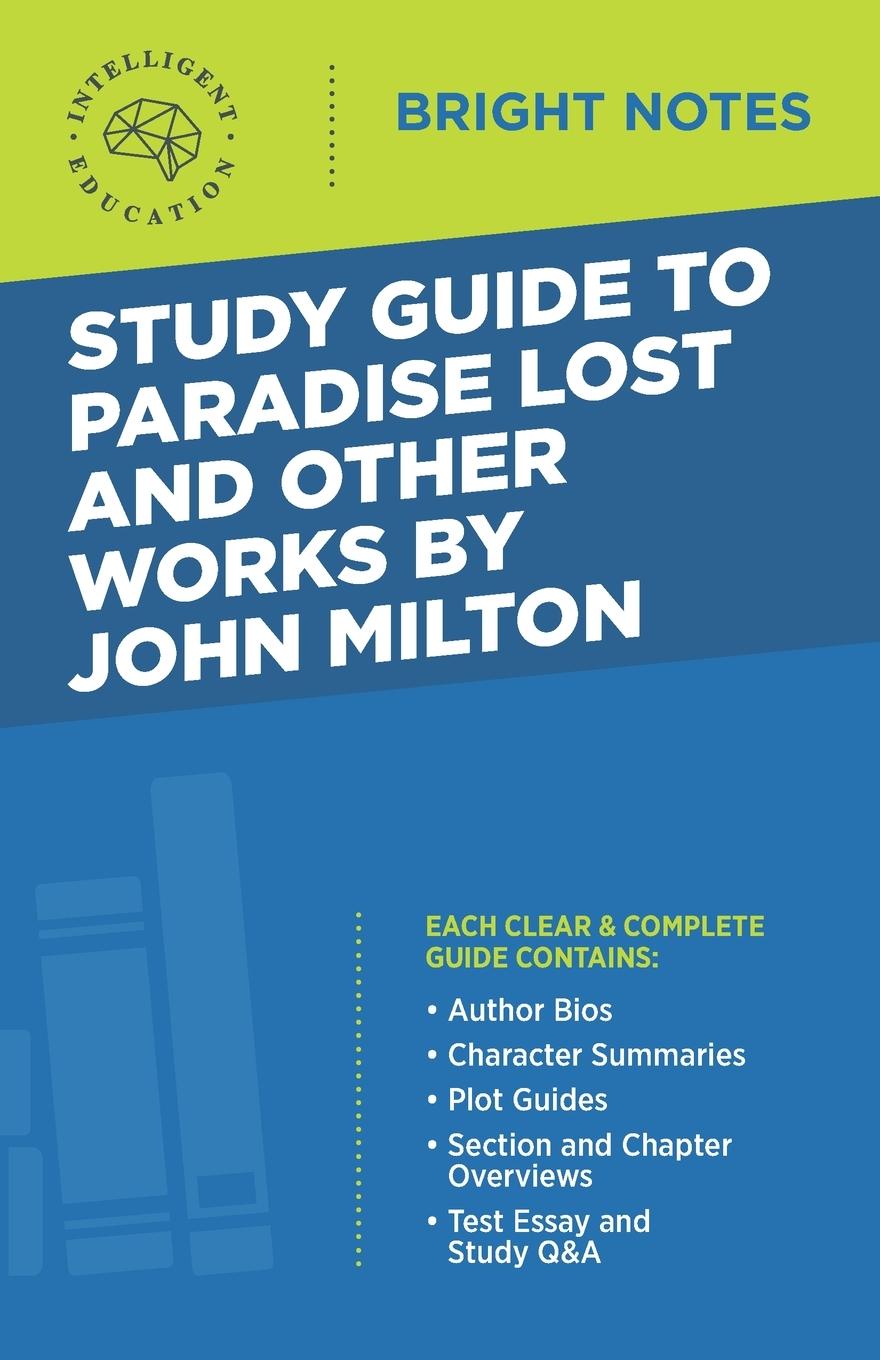 Könyv Study Guide to Paradise Lost and Other Works by John Milton 
