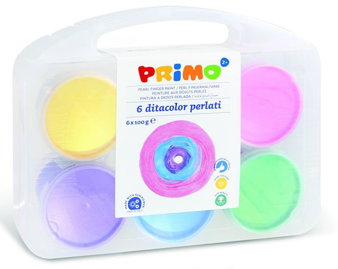 Carte PRIMO Prstové barvy perleťové 6 x 100 m 