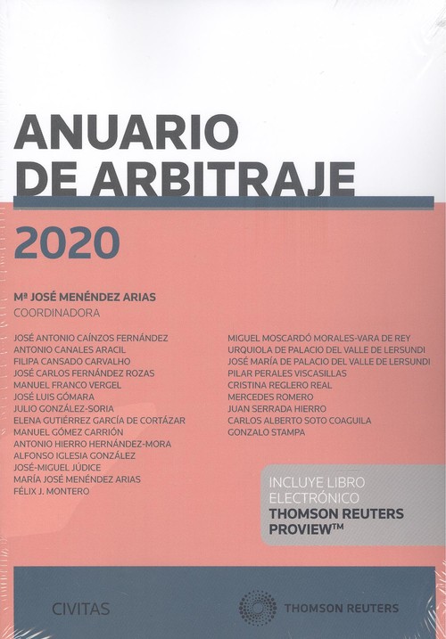 Kniha Anuario de arbitraje 2020 (Papel + e-book) MªJOSE MENENDEZ ARIAS