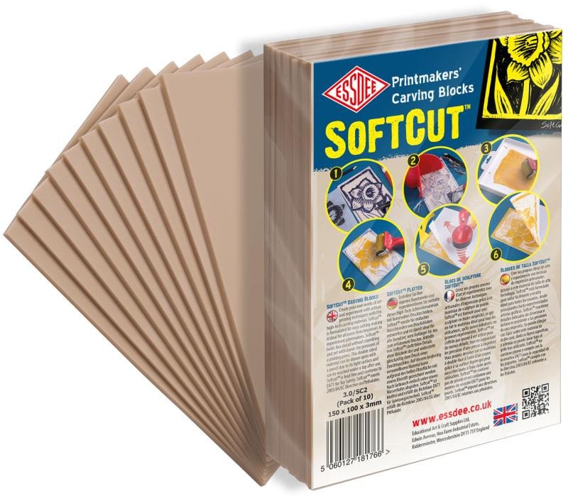 Papírenské zboží ESSDEE lino Softcut 150 x 100 x 3 mm / 10 ks Essdee