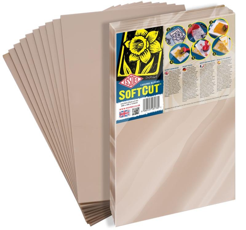 Papírenské zboží ESSDEE lino Softcut 300 x 200 x 3 mm / 10 ks Essdee