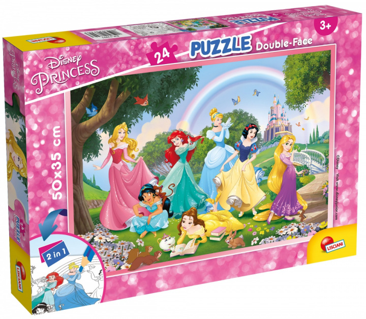 Kniha Puzzle dwustronne Plus 24 Disney Princess 