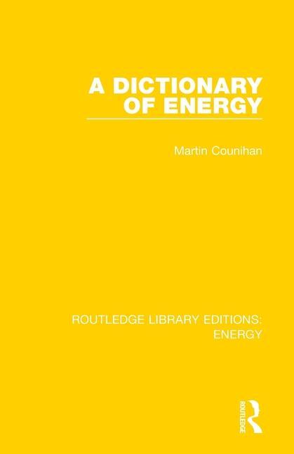 Buch Dictionary of Energy Martin Counihan