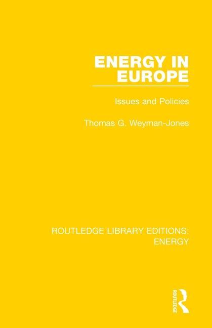 Kniha Energy in Europe Weyman-Jones