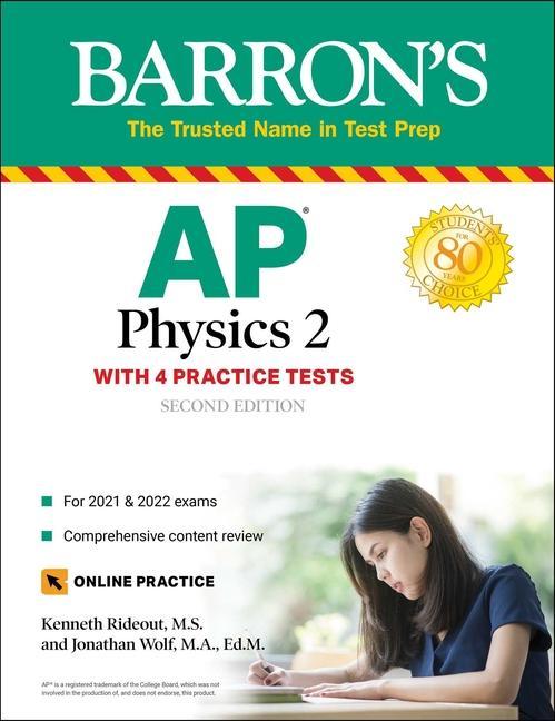 Book AP Physics 2: 4 Practice Tests + Comprehensive Review + Online Practice Jonathan Wolf