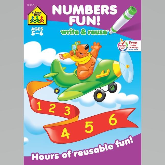 Kniha School Zone Numbers Fun! Write & Reuse 