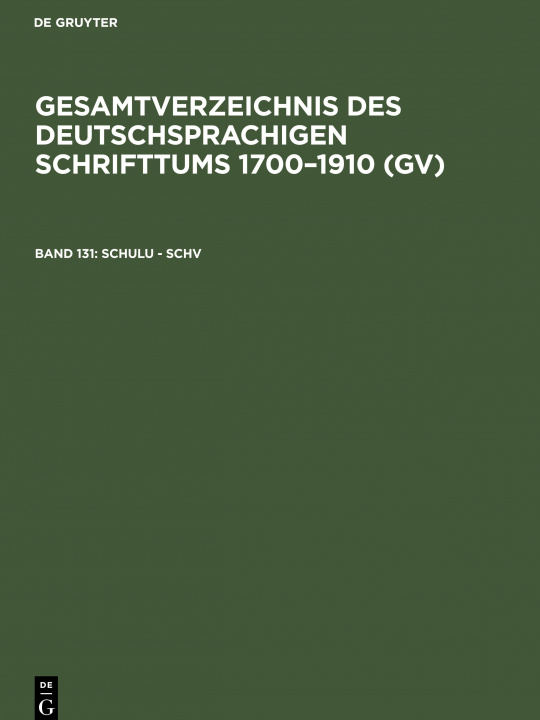 Kniha Schulu - Schv Willi Gorzny