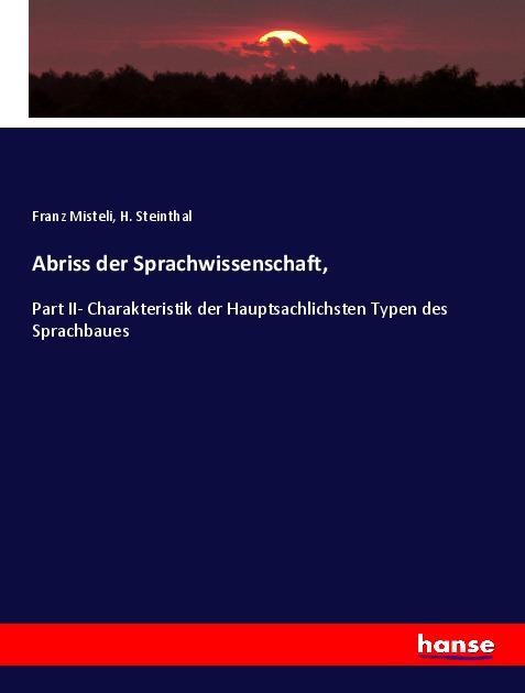 Knjiga Abriss der Sprachwissenschaft, H. Steinthal