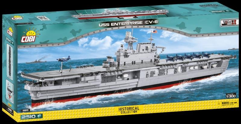 Hra/Hračka Stavebnice COBI - USS Enterprise CV-6, 1:300, 2510 kostek 