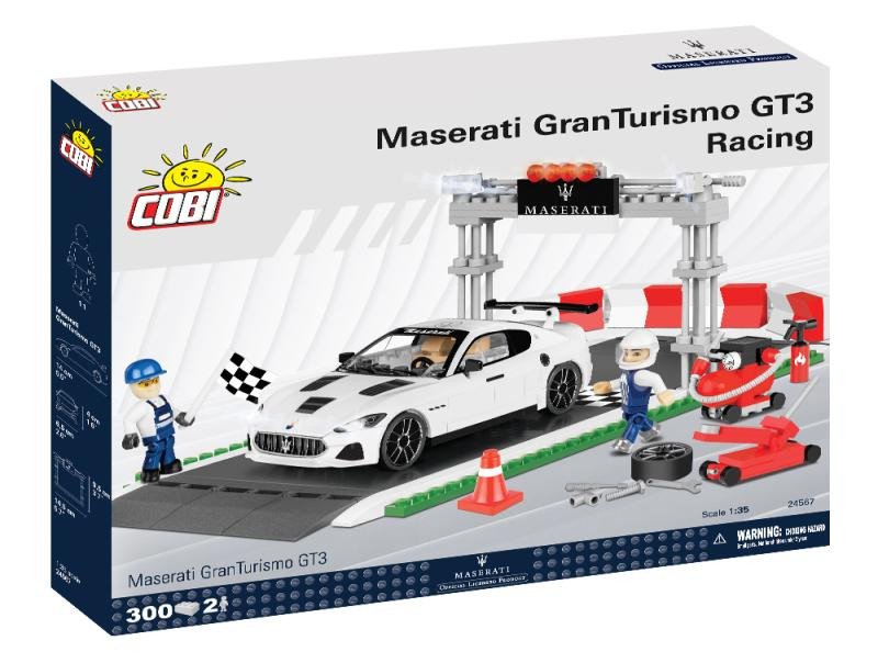 Joc / Jucărie Stavebnice COBI - MASERATI GRAN TURISMO GT3 Racing set. 300 kostek, 2 figurky 