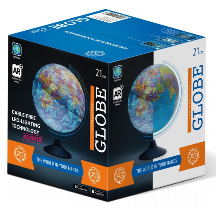 Carte Globus 21 cm z mapą fizyczną i aplikacją 