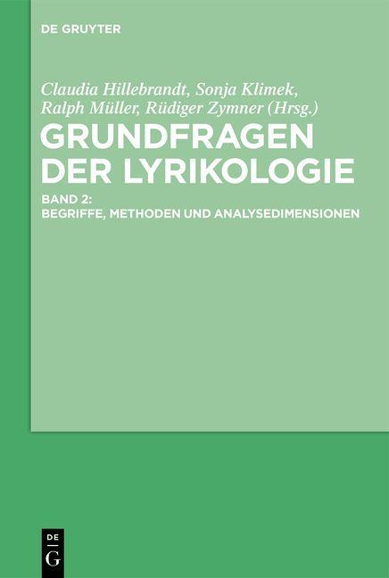 Carte Grundfragen Der Lyrikologie 2 Sonja Klimek