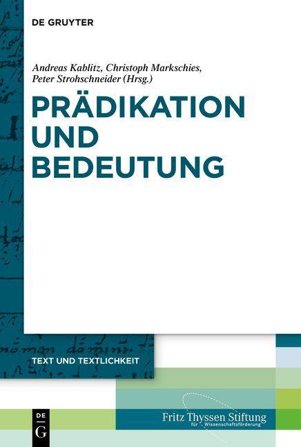 Βιβλίο Prädikation und Bedeutung Christoph Markschies