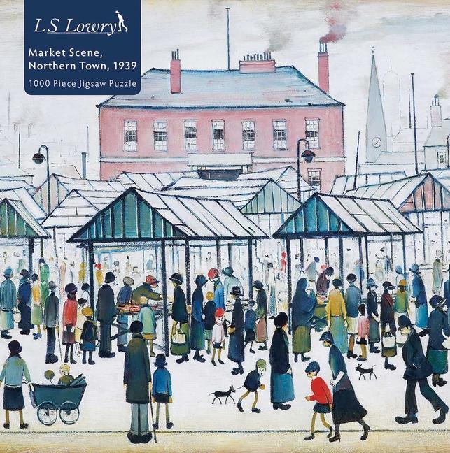 Książka Adult Jigsaw Puzzle L.S. Lowry: Market Scene, Northern Town, 1939 