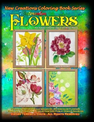 Kniha New Creations Coloring Book Series: Watercolor Flowers Brad Davis