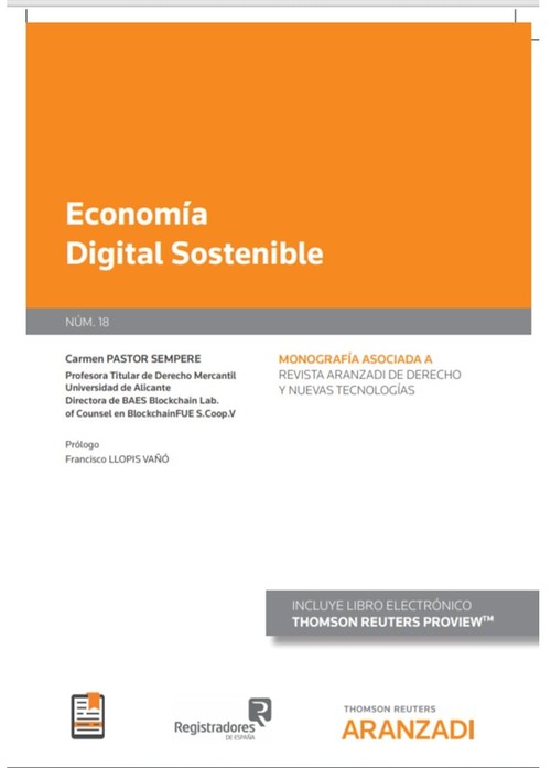 Kniha Economía Digital Sostenible (Papel + e-book) CARMEN PASTOR SEMPERE