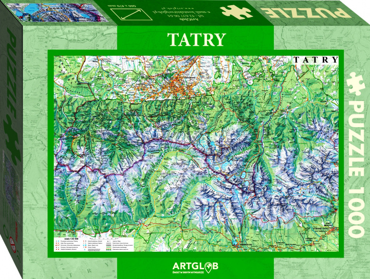 Carte Puzzle 1000 Tatry mapa turystyczna 1:50 000 