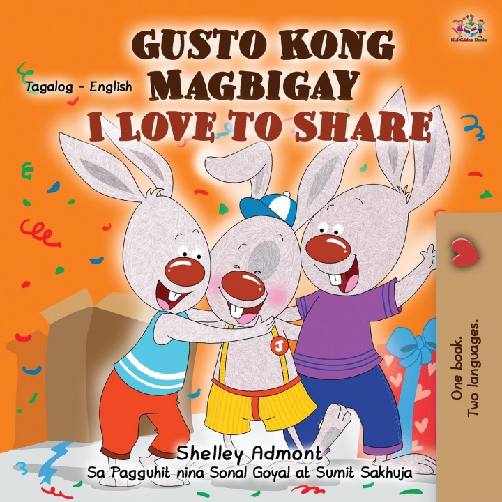 Carte I Love to Share (Tagalog English Bilingual Children's Book) Kidkiddos Books