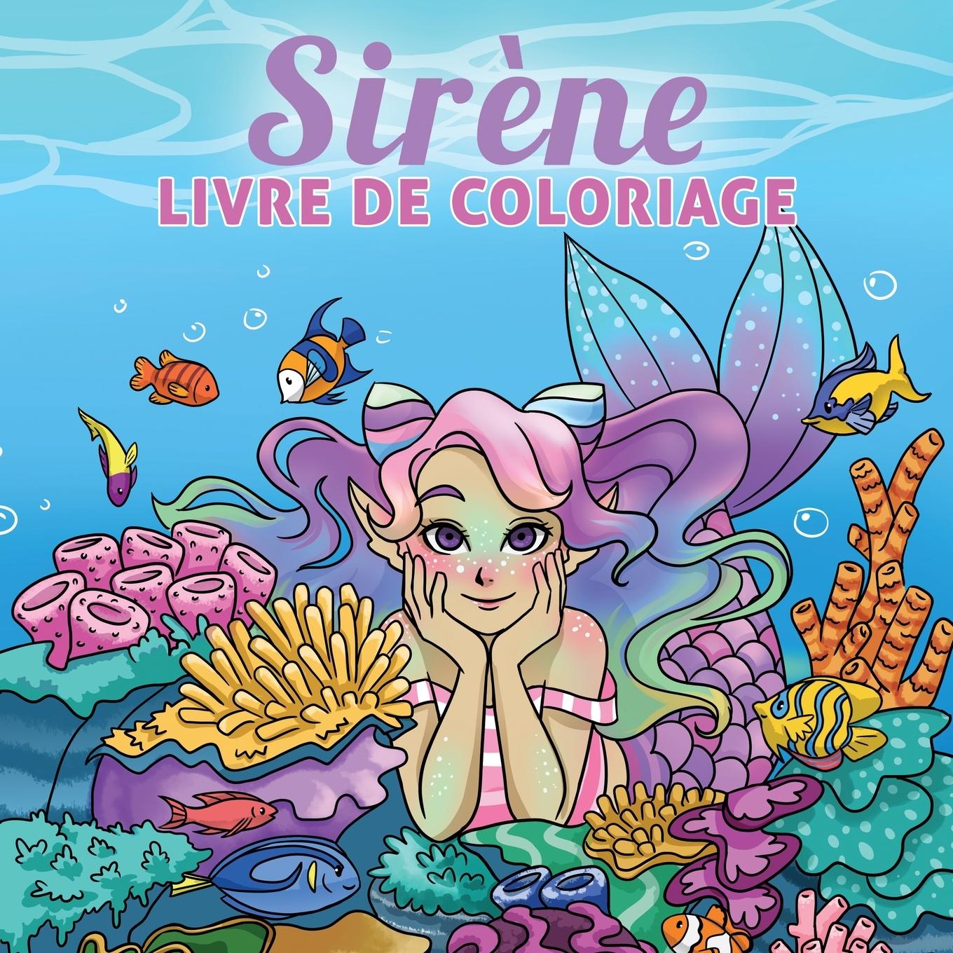 Carte Sirene livre de coloriage 