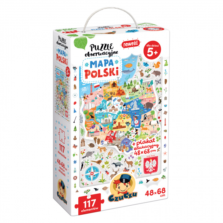 Kniha Puzzle obserwacyjne Mapa Polski 