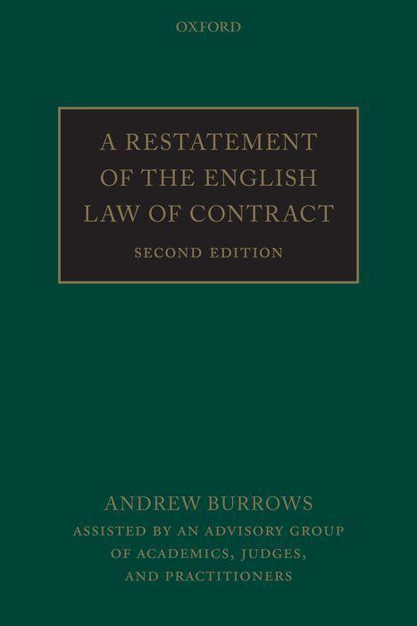 Carte Restatement of the English Law of Contract Andrew (Justice of the Supreme Court) Burrows