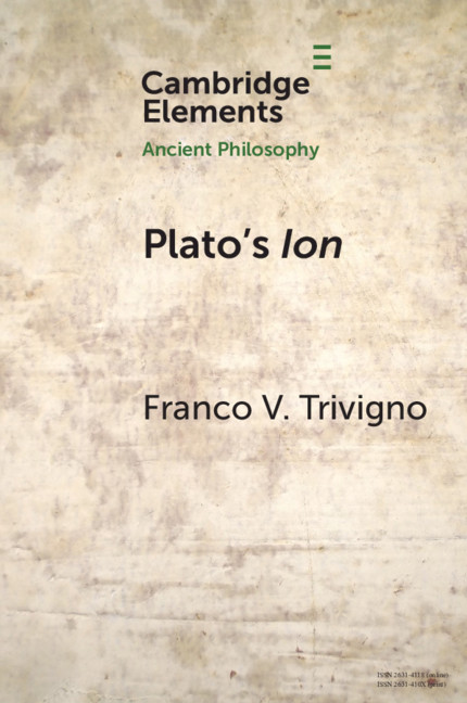 Knjiga Plato's Ion TRIVIGNO  FRANCO