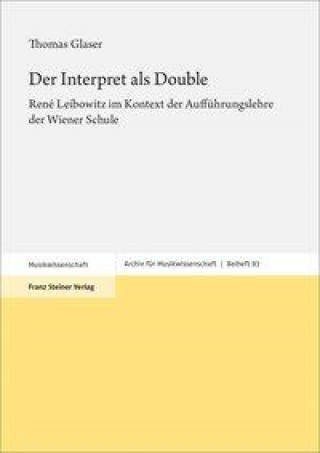 Knjiga Der Interpret als Double Thomas Glaser