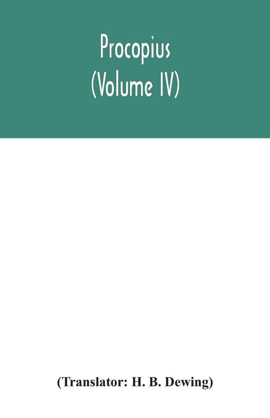 Knjiga Procopius (Volume IV) H. B. Dewing