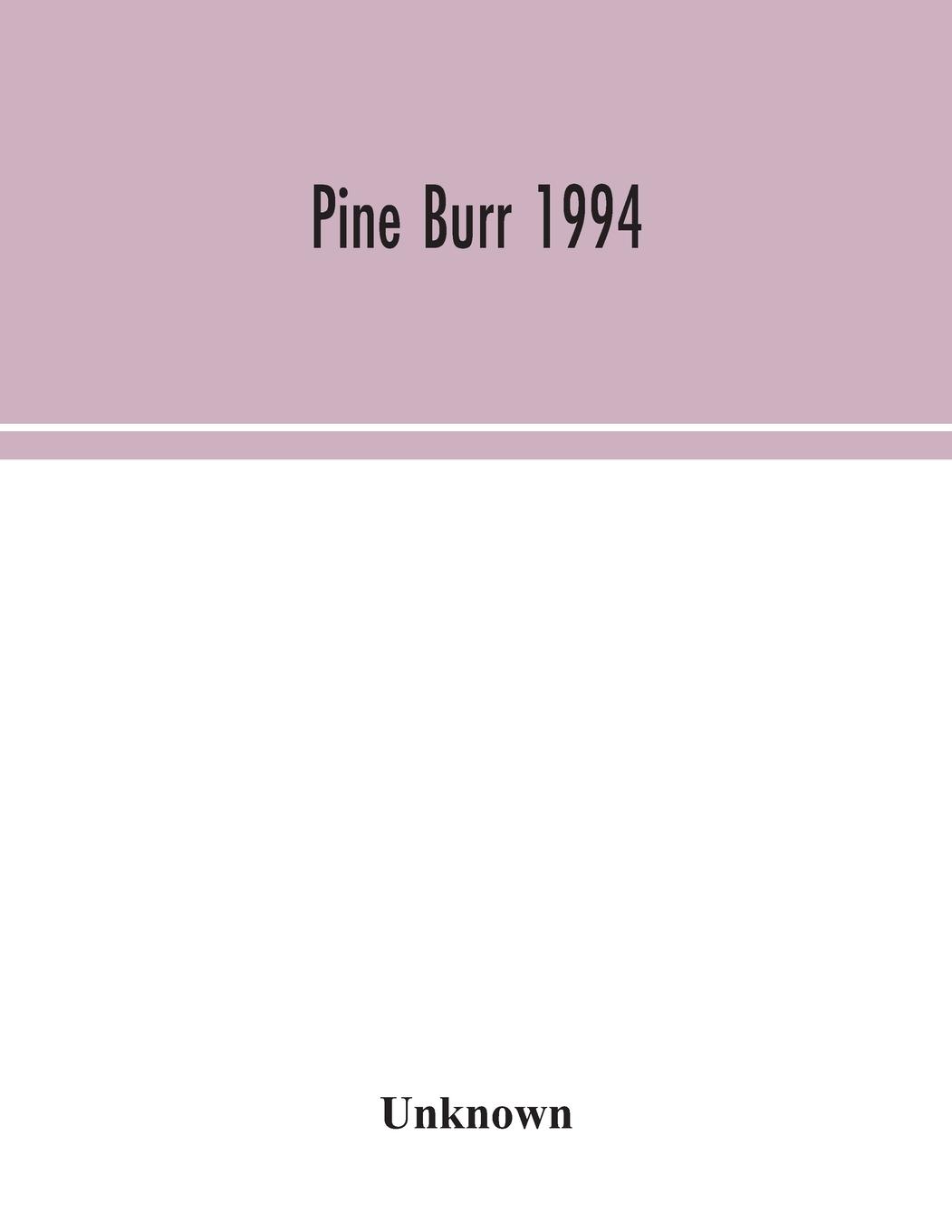Knjiga Pine Burr 1994 