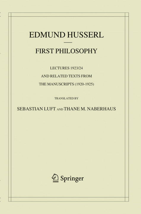 Knjiga First Philosophy S. Luft