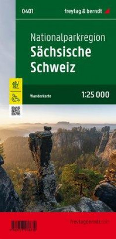 Tiskovina Nationalparkregion Sächsische Schweiz, Wanderkarte 1:25.000, mit Infoguide, freytag & berndt, WKD 2401 