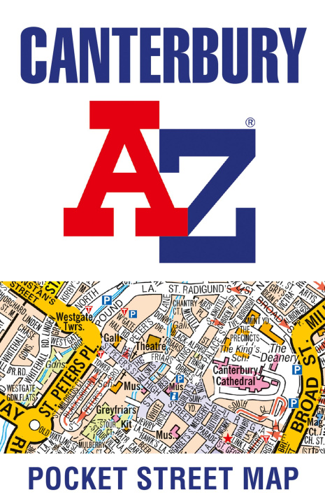 Tiskovina Canterbury A-Z Pocket Street Map A-Z maps