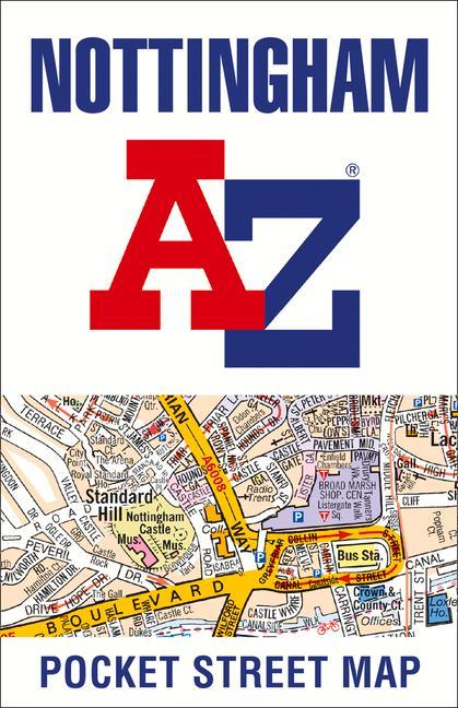 Nyomtatványok Nottingham A-Z Pocket Street Map A-Z maps