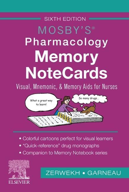 Book Mosby's Pharmacology Memory NoteCards JoAnn Zerwekh