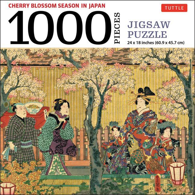 Hra/Hračka Cherry Blossom Season in Old Tokyo- 1000 Piece Jigsaw Puzzle Utagawa Kunisada