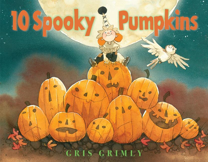 Carte 10 Spooky Pumpkins Gris Grimly