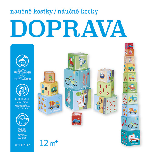 Gra/Zabawka Doprava naučné kostky/náučné kocky 