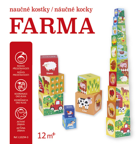 Gra/Zabawka Farma naučné kostky/náučné kocky 