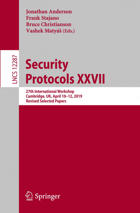 Knjiga Security Protocols XXVII Bruce Christianson