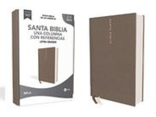 Kniha Biblia NBLA, Una Columna con Referencias, Letra Grande, Tapa Dura/Tela, Gris, Edicion Letra Roja Vida Vida