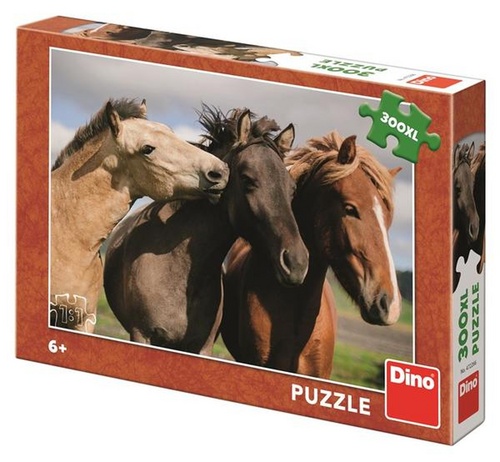 Játék Puzzle 300XL Barevní koně 