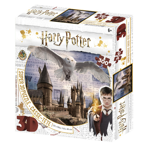 Hra/Hračka 3D PUZZLE Harry Potter Bradavice a Hedwig 300 ks 