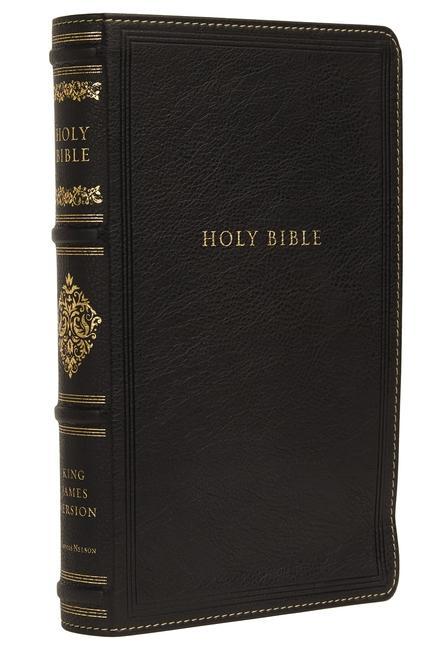 Book KJV, Personal Size Reference Bible, Sovereign Collection, Leathersoft, Black, Red Letter, Comfort Print 