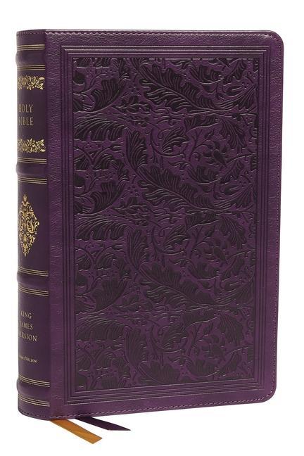 Book KJV, Personal Size Reference Bible, Sovereign Collection, Leathersoft, Purple, Red Letter, Thumb Indexed, Comfort Print 