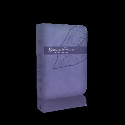 Kniha Biblia de Promesa Tama?o Manual / Piel Especial / Lavanda / Con Indice 