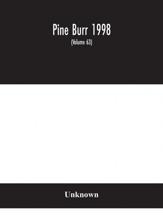 Knjiga Pine Burr 1998 (Volume 63) 