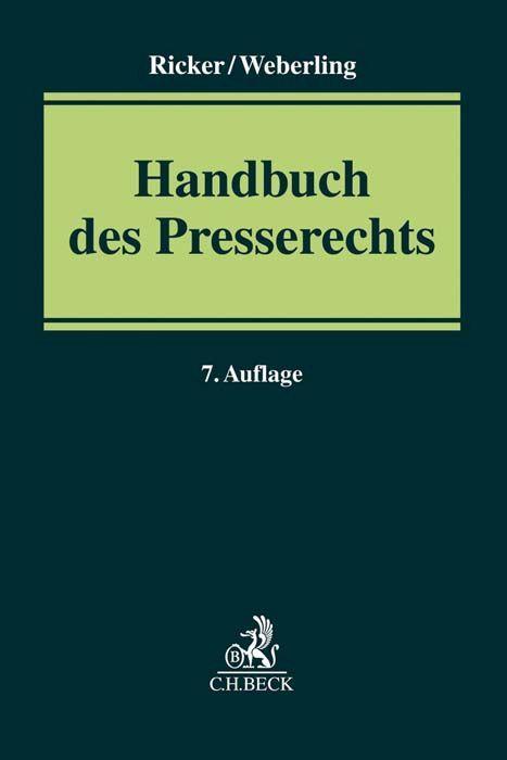 Carte Handbuch des Presserechts Reinhart Ricker